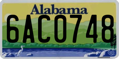 AL license plate 6AC0748