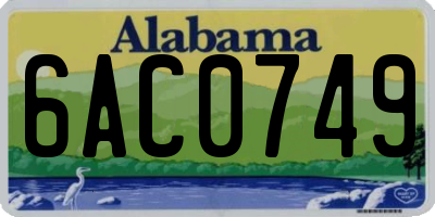 AL license plate 6AC0749