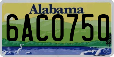 AL license plate 6AC0750