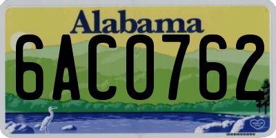 AL license plate 6AC0762