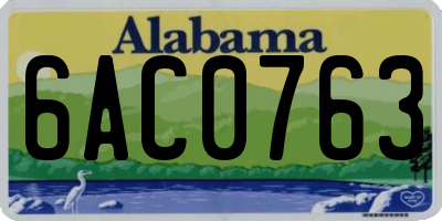 AL license plate 6AC0763