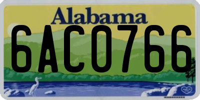 AL license plate 6AC0766