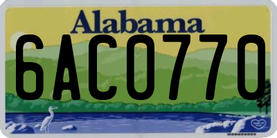 AL license plate 6AC0770