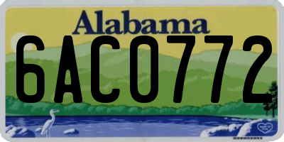 AL license plate 6AC0772