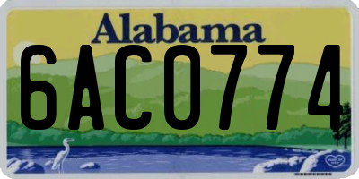 AL license plate 6AC0774