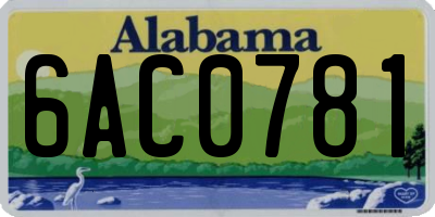 AL license plate 6AC0781