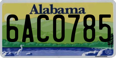 AL license plate 6AC0785