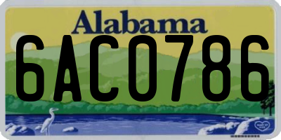 AL license plate 6AC0786