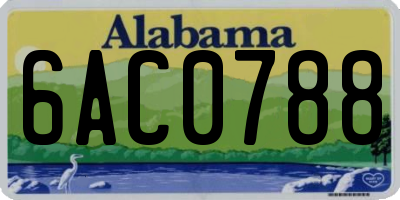 AL license plate 6AC0788
