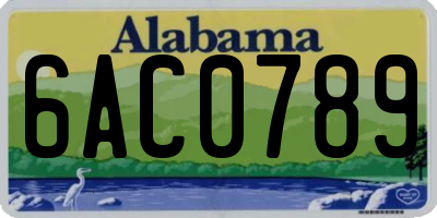 AL license plate 6AC0789