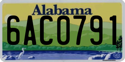AL license plate 6AC0791