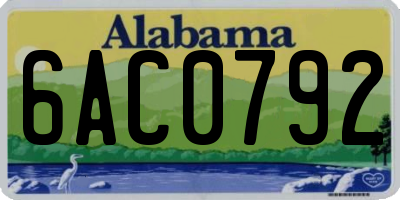 AL license plate 6AC0792