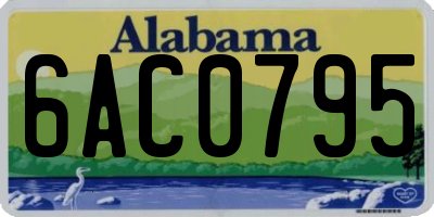 AL license plate 6AC0795