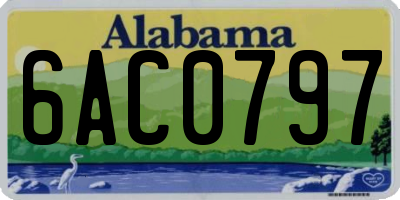 AL license plate 6AC0797