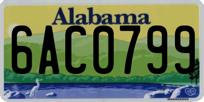 AL license plate 6AC0799