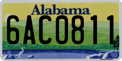 AL license plate 6AC0811