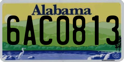 AL license plate 6AC0813