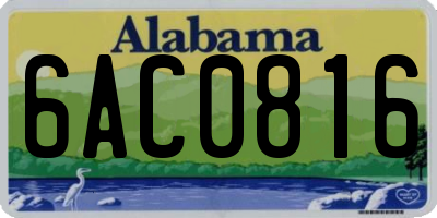 AL license plate 6AC0816