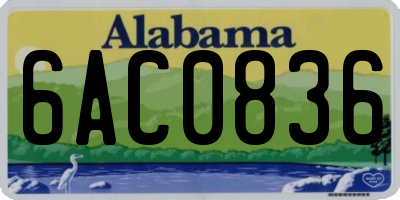 AL license plate 6AC0836