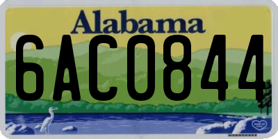 AL license plate 6AC0844