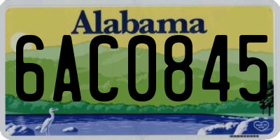 AL license plate 6AC0845