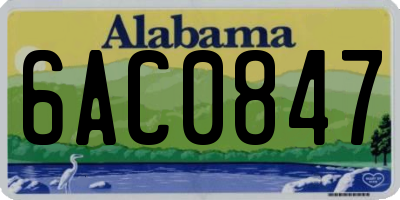AL license plate 6AC0847