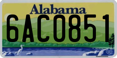 AL license plate 6AC0851