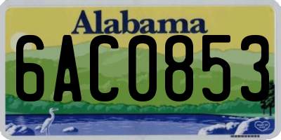 AL license plate 6AC0853