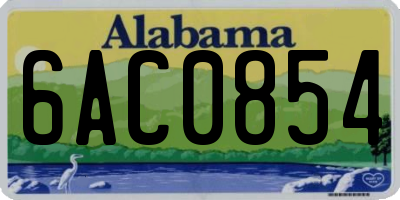 AL license plate 6AC0854