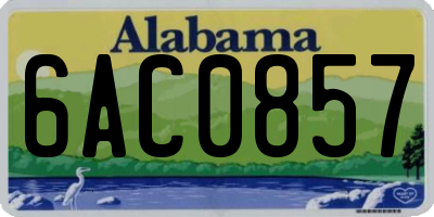 AL license plate 6AC0857