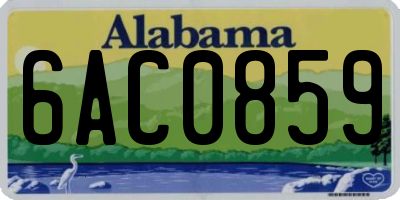 AL license plate 6AC0859