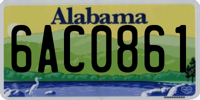 AL license plate 6AC0861