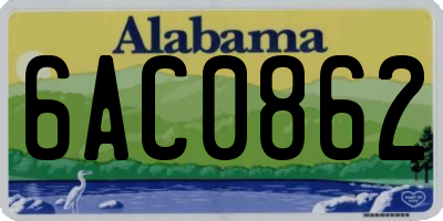 AL license plate 6AC0862