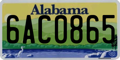 AL license plate 6AC0865