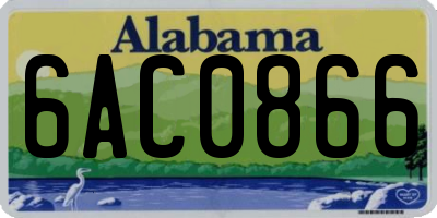 AL license plate 6AC0866