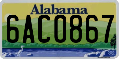 AL license plate 6AC0867