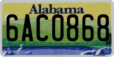 AL license plate 6AC0868