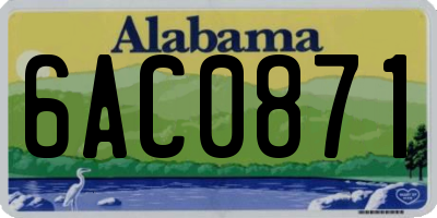 AL license plate 6AC0871