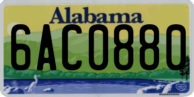 AL license plate 6AC0880