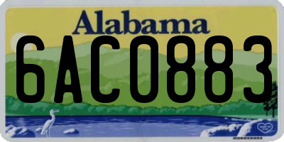 AL license plate 6AC0883
