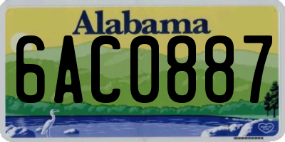 AL license plate 6AC0887