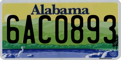 AL license plate 6AC0893