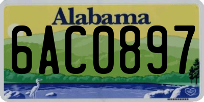 AL license plate 6AC0897