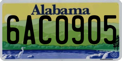AL license plate 6AC0905