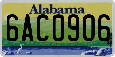 AL license plate 6AC0906