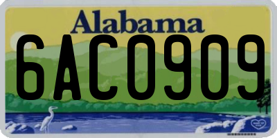 AL license plate 6AC0909
