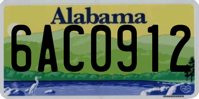 AL license plate 6AC0912