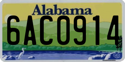 AL license plate 6AC0914