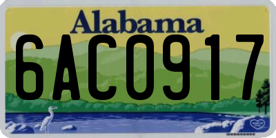 AL license plate 6AC0917