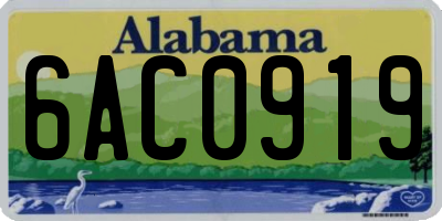 AL license plate 6AC0919